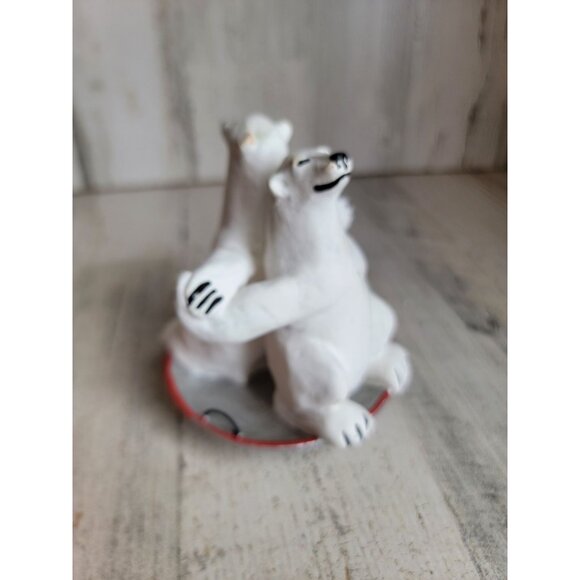 Dept 56 polar bears sled disc vintage Xmas figure decor - Picture 2 of 9